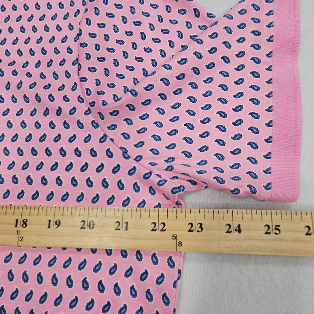 Polo Ralph Lauren Classic Fit Pink Paisley Short Sleeve Polo Shirt Men L Stretch - Picture 9 of 12